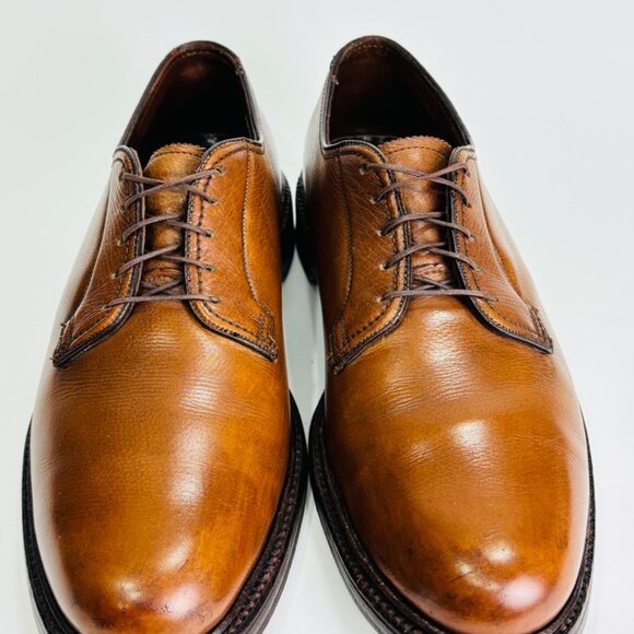 Vtg Florsheim Imperial Pebbled Brown Leather Plain Toe Shoes 8 C main image 12